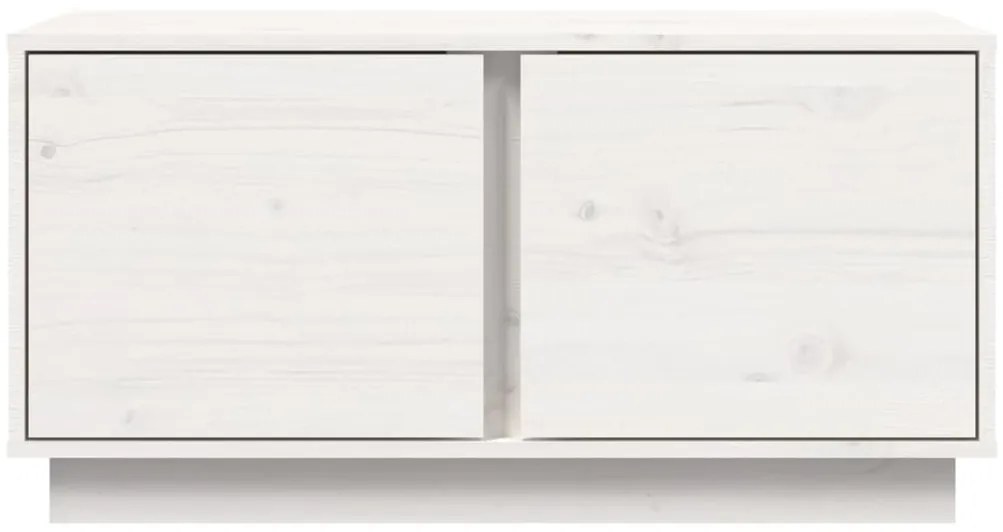 Mesa de centro 80x50x40 cm madeira de pinho maciça branco
