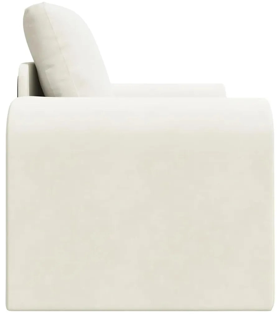 Sofá Cama 2 Em 1 Creme 98x71x83 cm Veludo