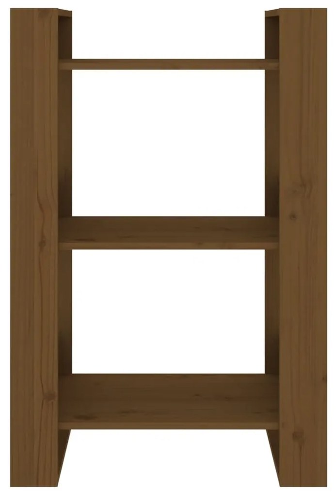Estante/divisória 60x35x91 cm madeira maciça castanho mel