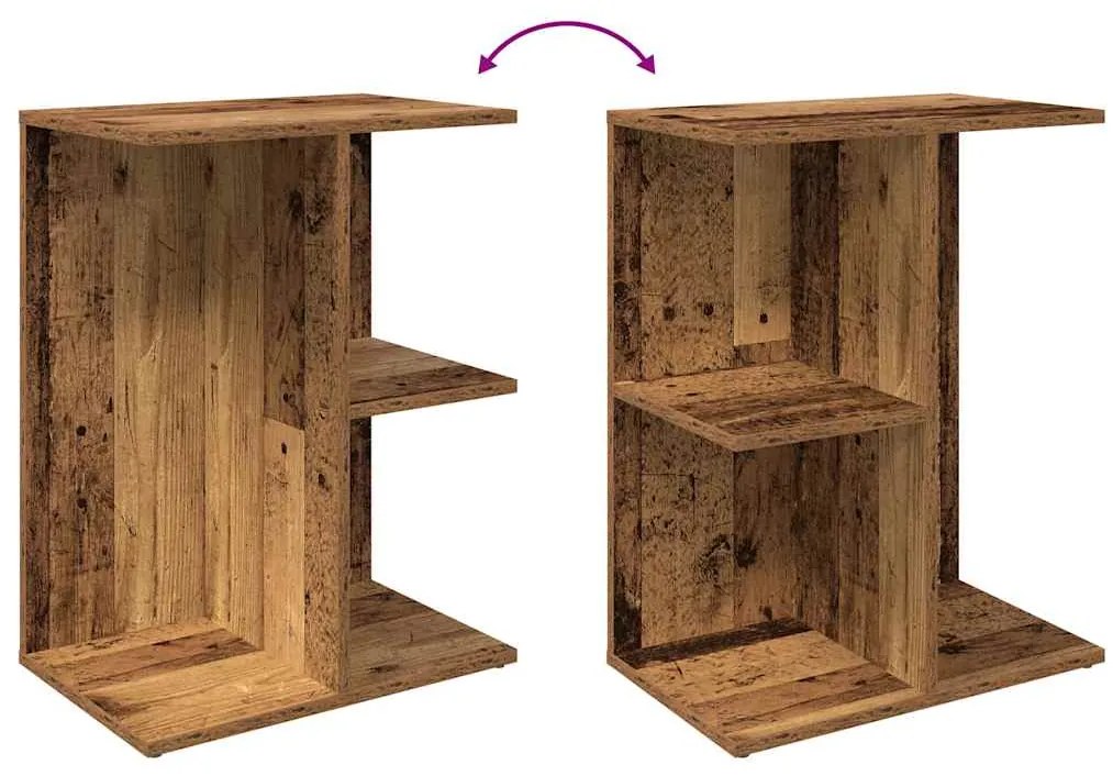 Mesas cabeceira 2 pcs 46,5x29x61cm deriv. madeira madeira velha