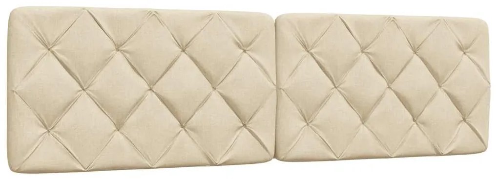 vidaXL Almofadão de cabeceira 180 cm tecido creme