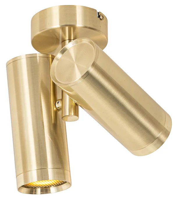 Foco de teto design dourado ajustável 2 luzes - Scopio Honey Design