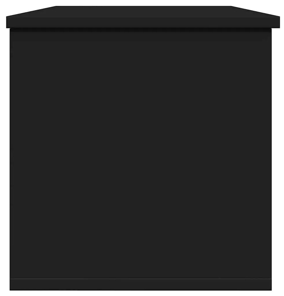 Caixa de arrumação 102x35x35 cm derivados de madeira preto