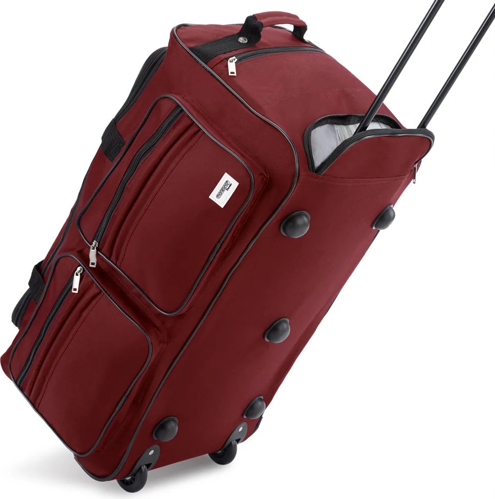 Mala de viagem com rodas e capacidade de 85L, 70 x 36 x 34 cm Vermelho