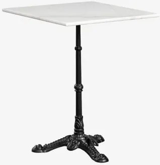 Mesa De Bar Quadrada Em Pedra Natural Azteca 70 X 70 Cm & Mármore Branco Guangxi - Preto - Sklum