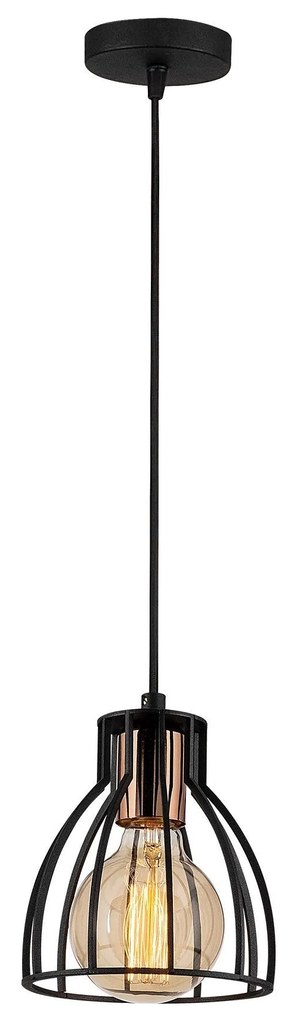 Chandelier Kemah – Preto – Diâmetro 15 cm, Altura 108 cm