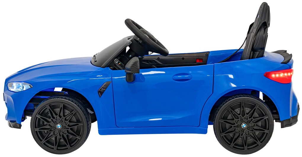 Carro elétrico para Crianças BMW M4 12V Rodas Espuma EVA, Assento couro ecológico Azul
