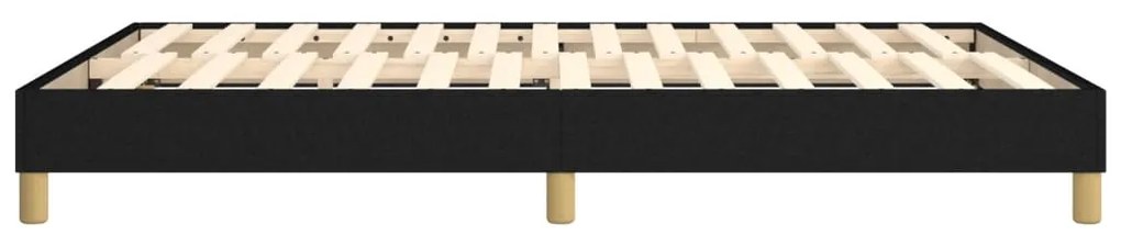 Estrutura de cama sem colchão 140x190 cm tecido preto