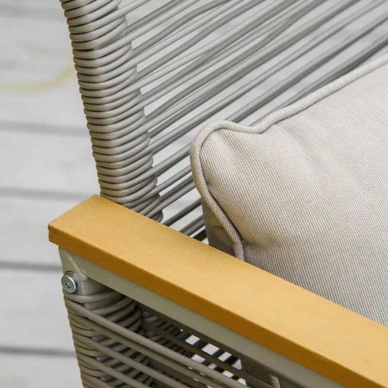 Conjunto Lounge Madalena em Vime - 2 Cadeiras, 1 Sofá e 1 Mesa - Desig