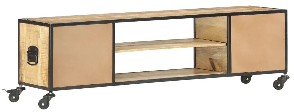 Móvel de TV 130x30x39 cm madeira de mangueira maciça
