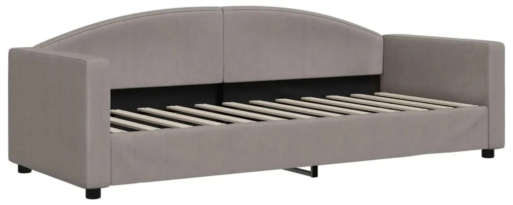 Sofá-cama c/ gavetão/gavetas 80x200 cm tecido cinza-acastanhado