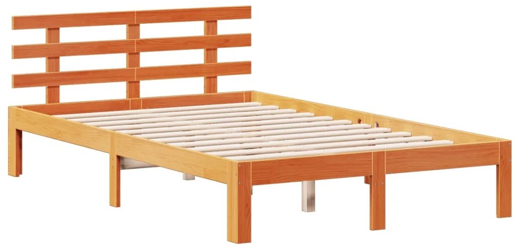 Cama com estante sem colchão 135x190 cm pinho maciço