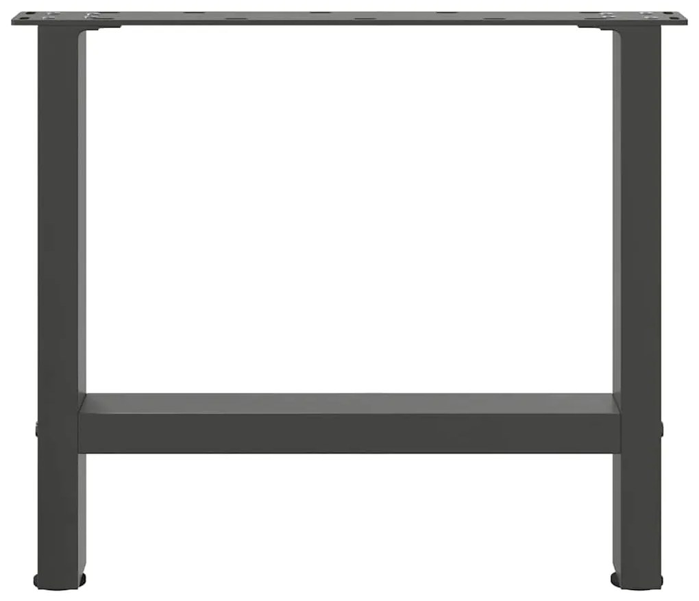 Pés para mesa de centro antracite 2 peças 60x(42-43) cm aço