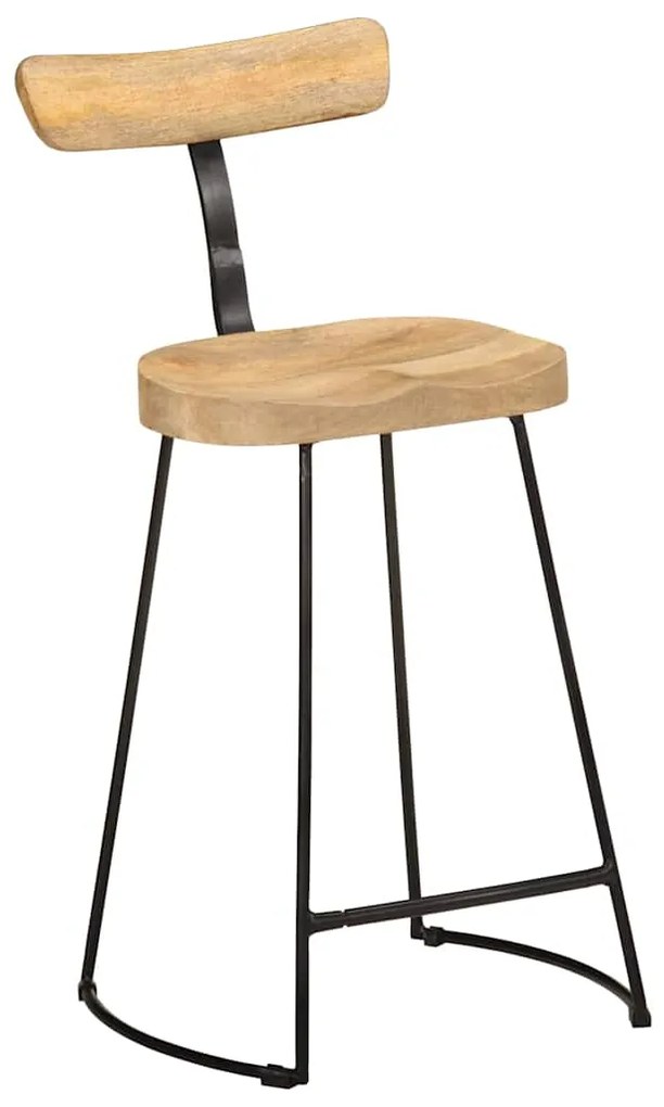 Bancos de bar 2 pcs 49x43x88 cm madeira de mangueira maciça