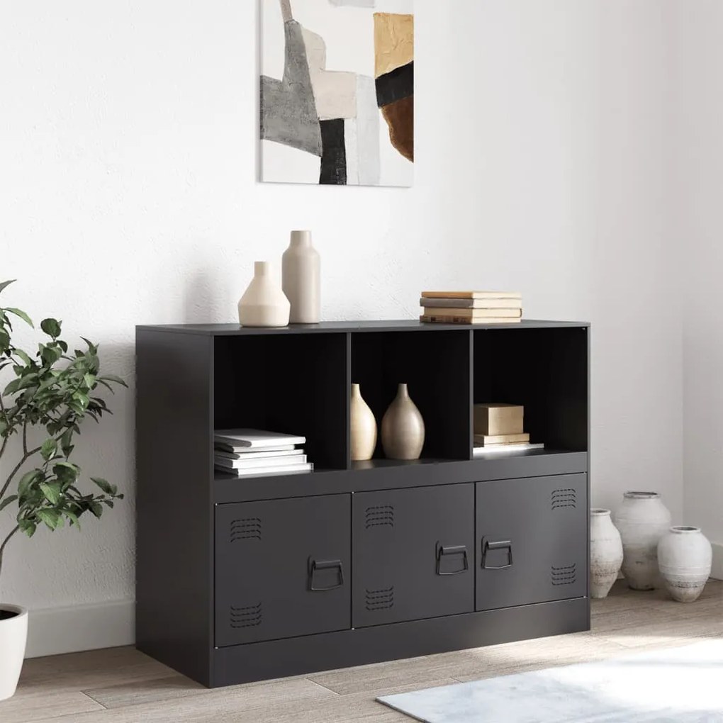 Aparador 99x39x73 cm aço preto