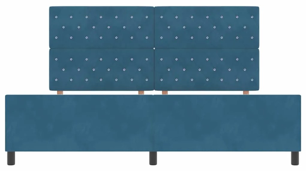 Cama vidaXL Azul Escuro 200x200 cm Veludo