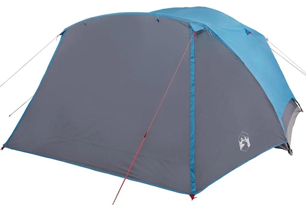 Tenda familiar c/ avançado para 6 pessoas impermeável azul