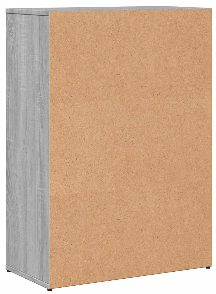 Aparador 60 x 30 x 84 cm derivados de madeira cinzento sonoma