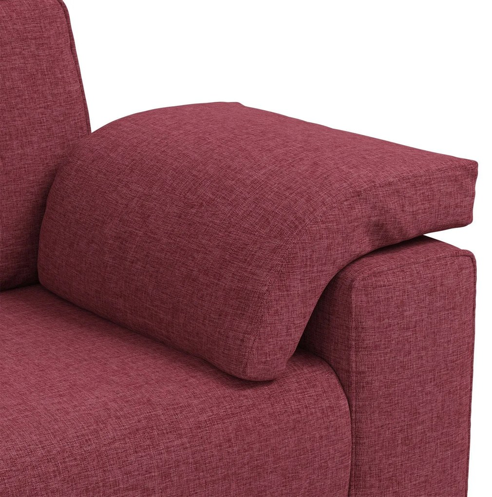 Sofá Loveseat vidaXL Vermelho Vinho 120 cm em Tecido