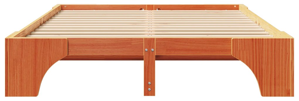 Estrutura de Cama Castanho encerado Madeira 160 x 200 cm Durável