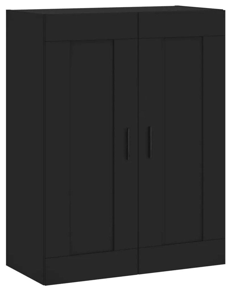 Móveis de parede 2 pcs derivados de madeira preto