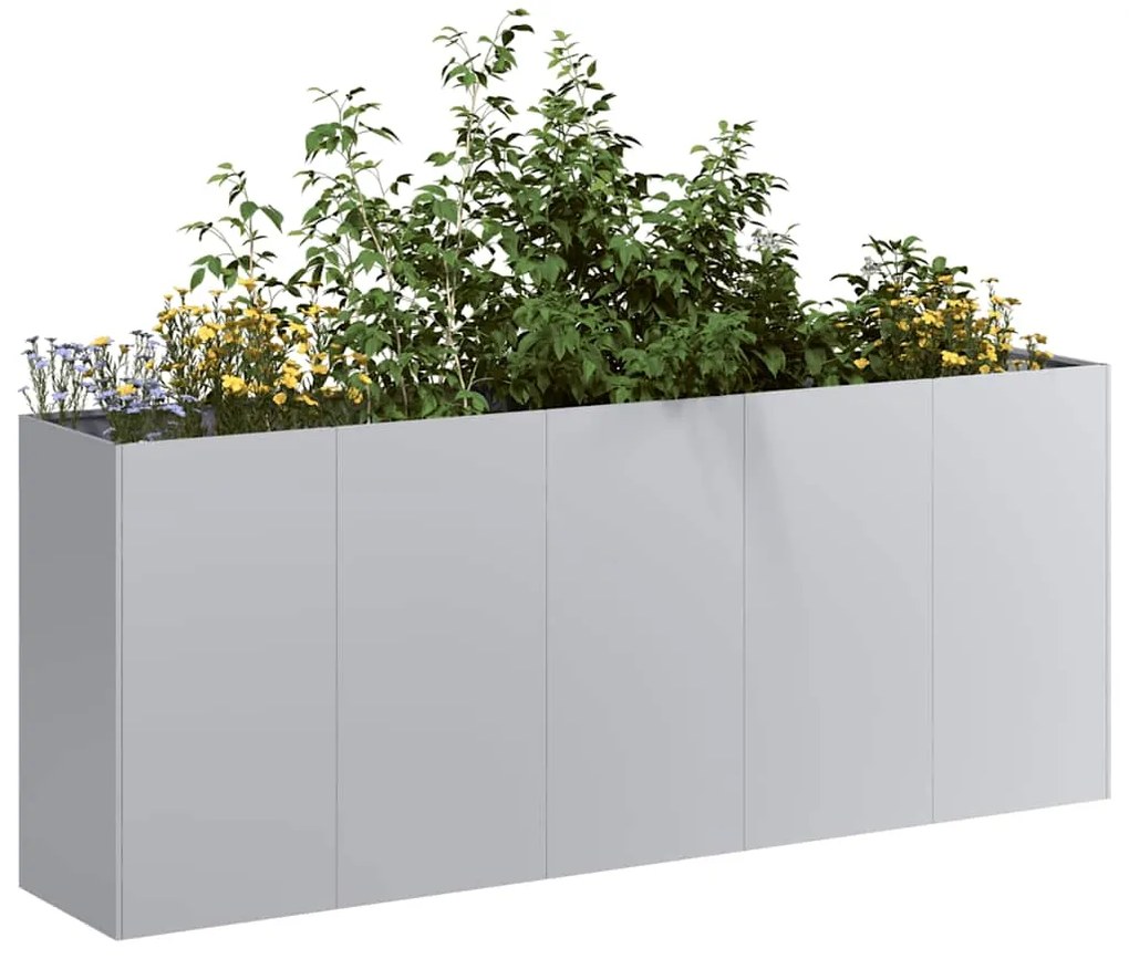 vidaXL Planter 200x40x80 cm aço galvanizado