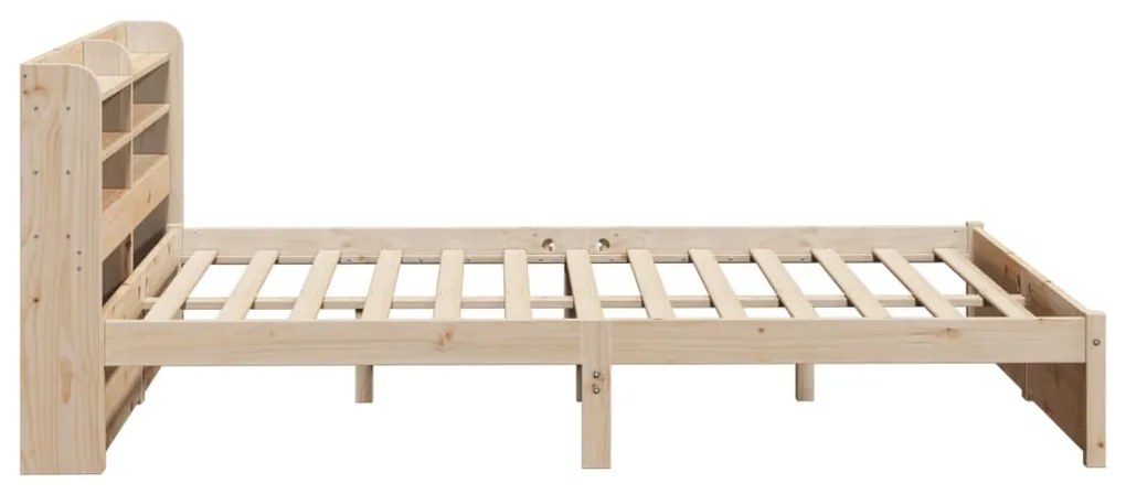 Estrutura de cama com cabeceira 160x200 cm pinho maciço