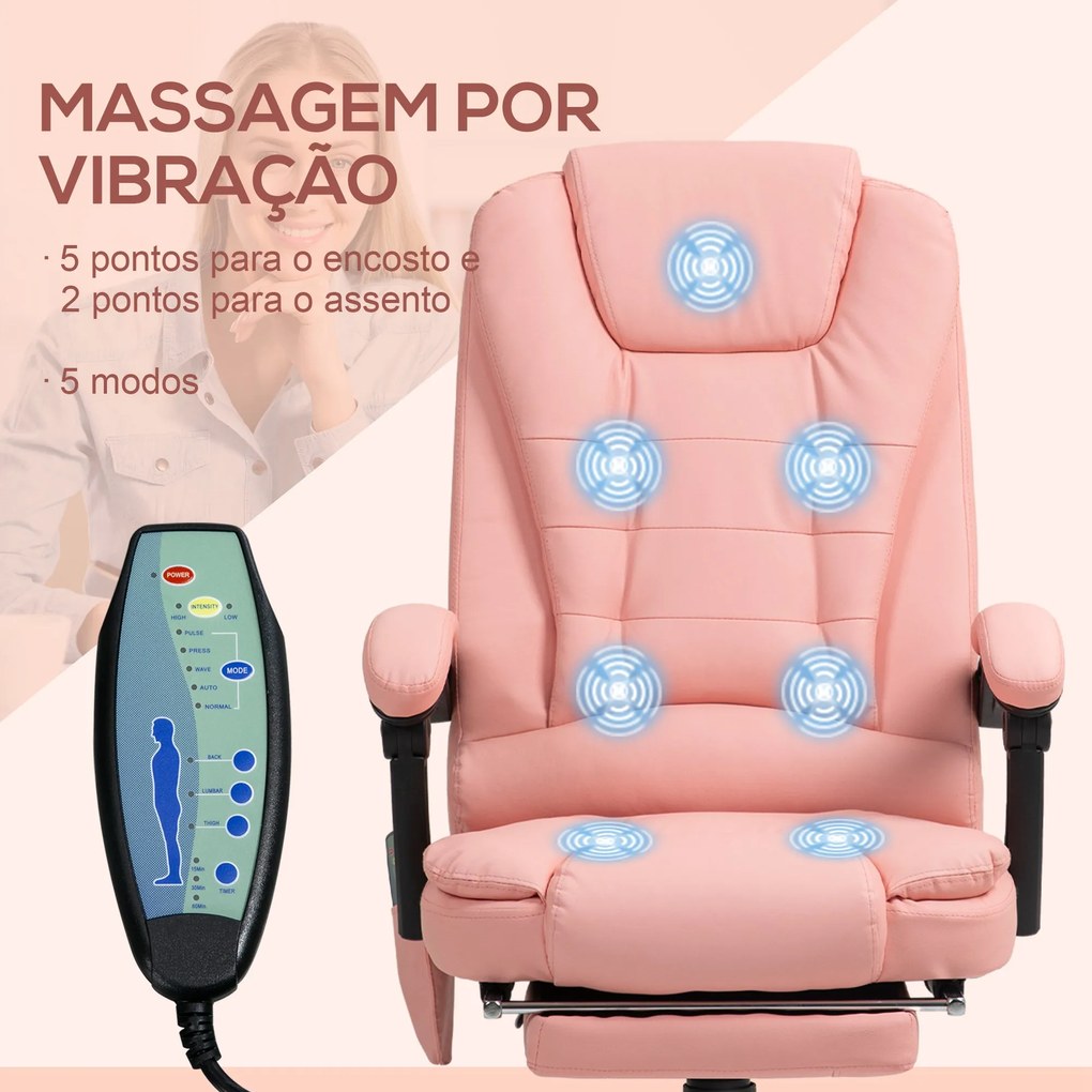 Vinsetto Cadeira de Massagem com 7 Pontos de Massagem Cadeira de Escri