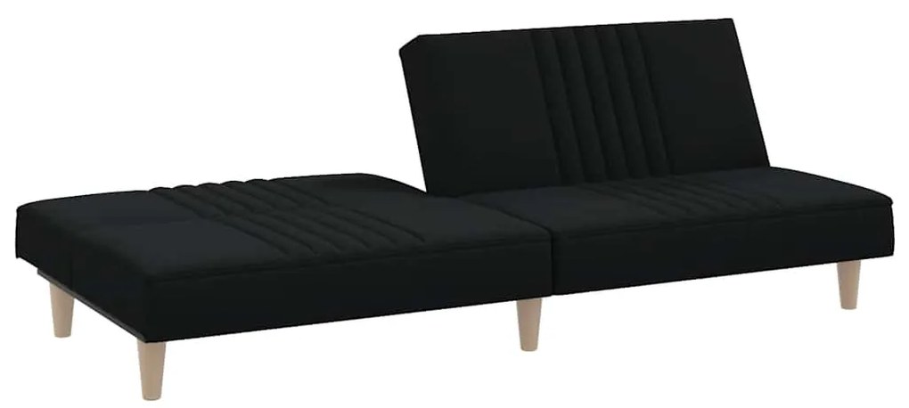 Sofá-cama tecido preto