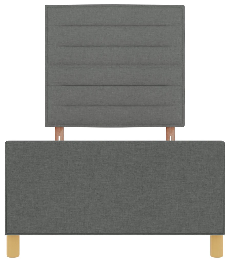 Cama vidaXL Cinza Escuro 80x200 cm em Tecido