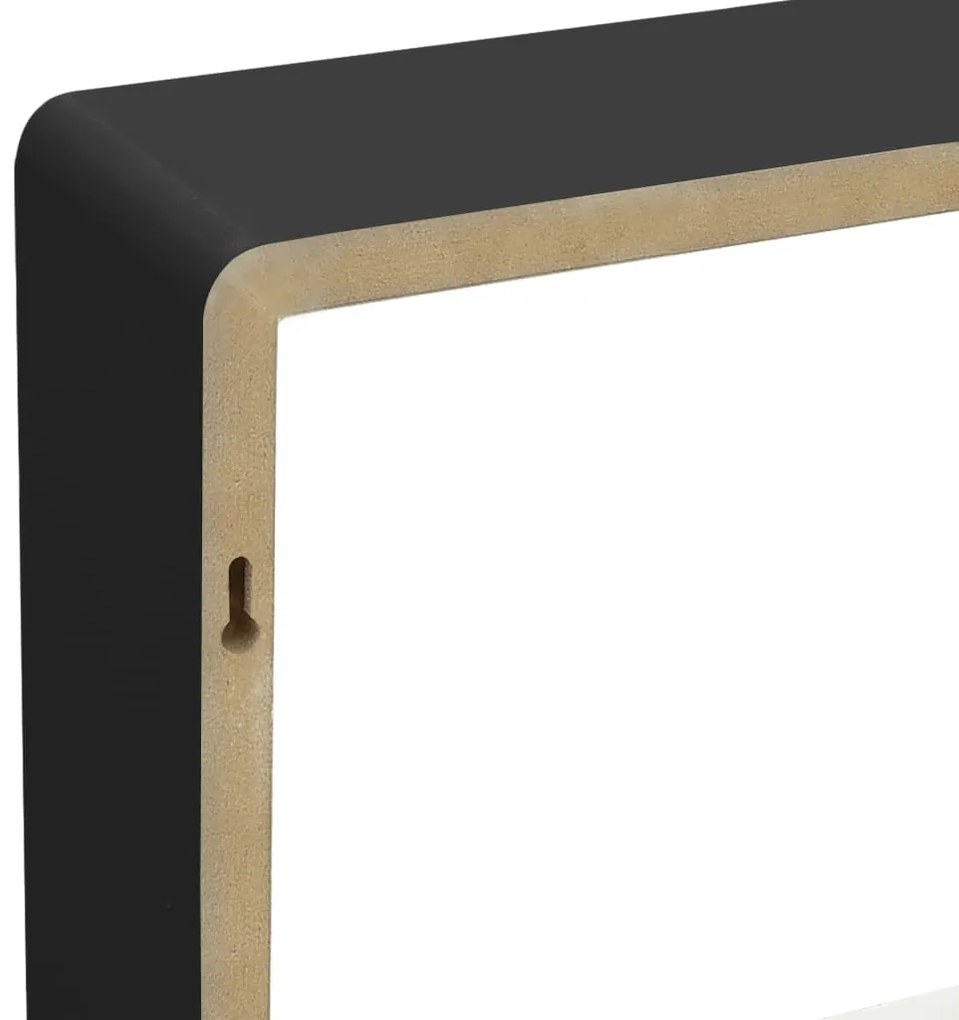 Prateleiras de parede em forma de cubo 3 pcs MDF preto