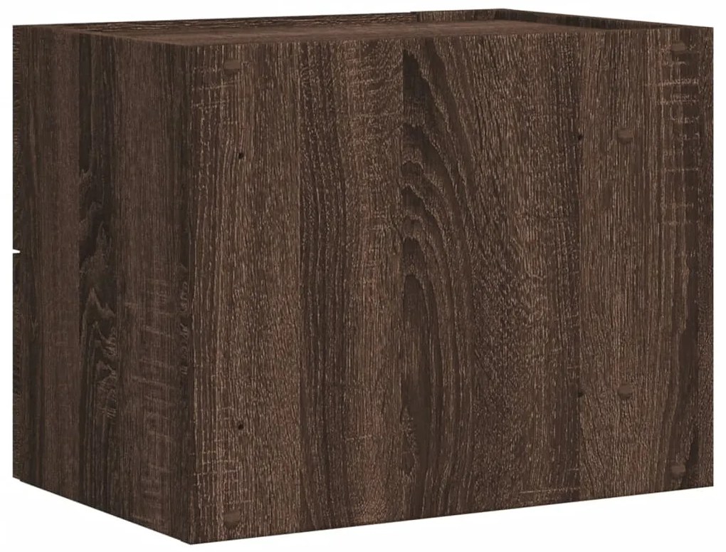 Mesa de cabeceira de parede 45x30x35 cm carvalho castanho