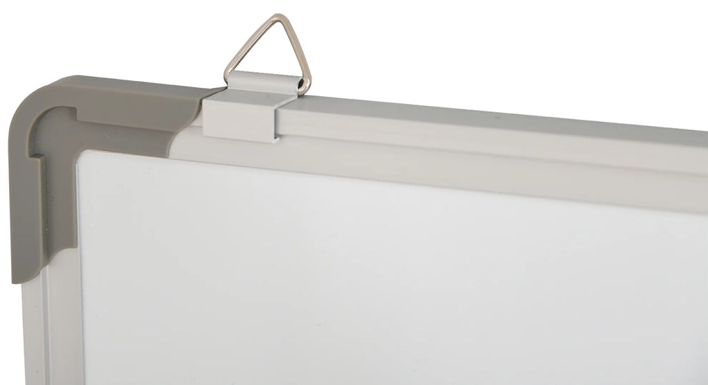 HOMCOM Quadro Magnético Quadro Magnético de Parede Incluí 10 Ímás 1 Apagador e 4 Marcadores 60x45 cm Branco