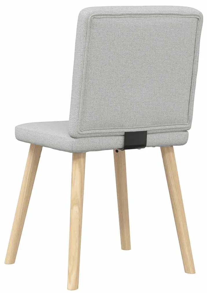 Cadeiras de jantar 2 pcs tecido cinza nuvem