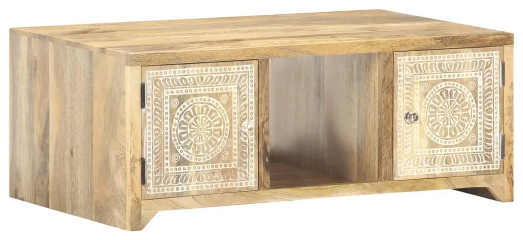 Mesa de centro 90x50x35 cm madeira de mangueira maciça