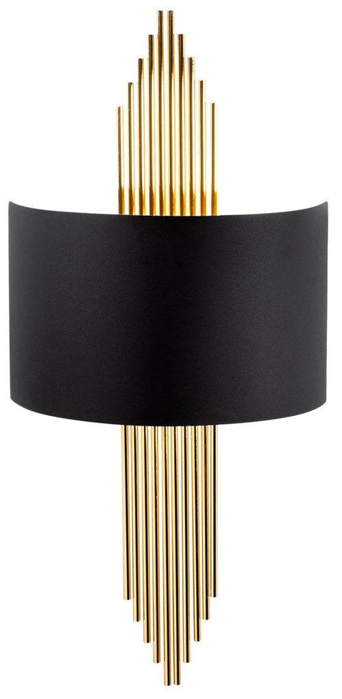 Candeeiro de Parede em Preto e Dourado – Gold – 75x10x22 cm