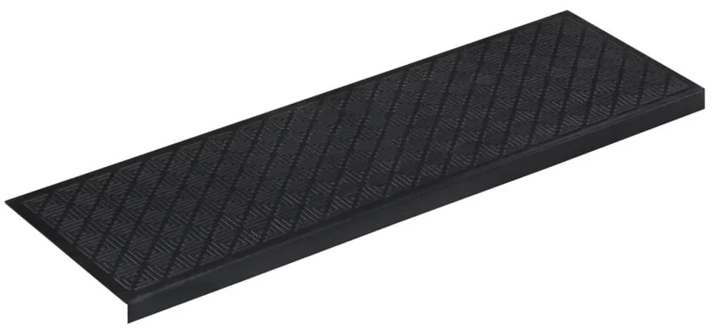 Tapetes para degraus de escada 10 pcs 25x75 cm borracha