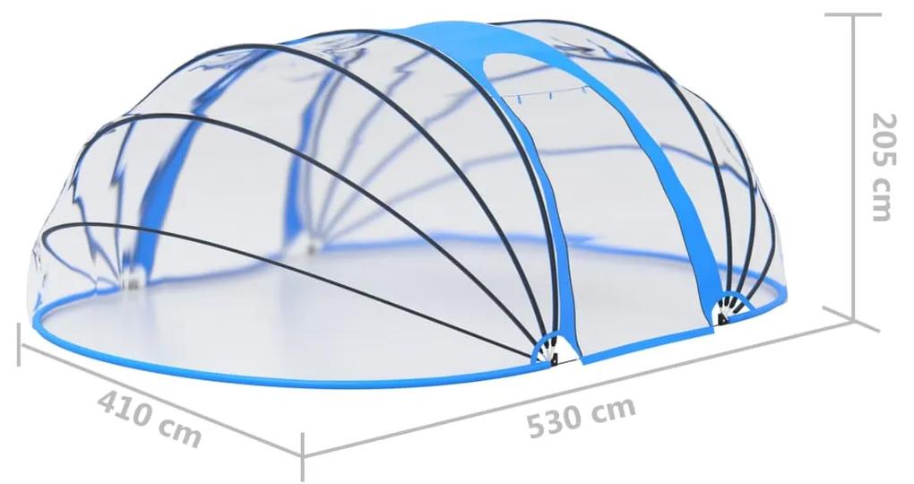 Cúpula de piscina oval 530x410x205 cm