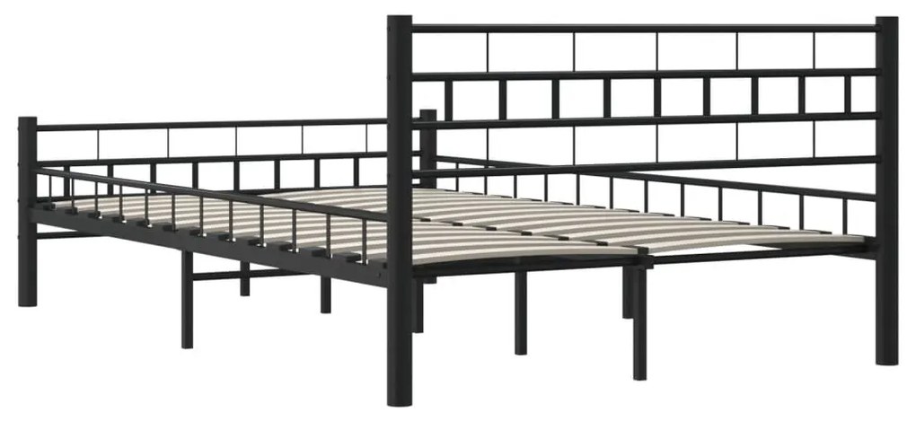 Estrutura de cama 140x200 cm aço preto