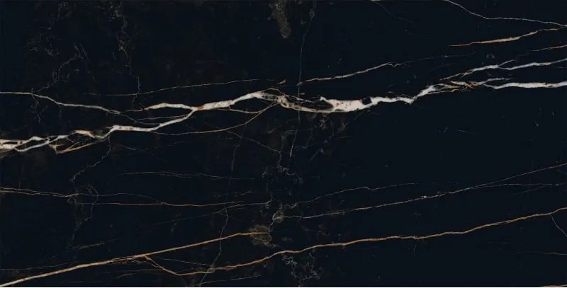 Mexen Flamingo Gres preto vidrado rectificado G1, ladrilho de piso-parede 120 x 60 cm, alto brilho - TL215-120-060-00