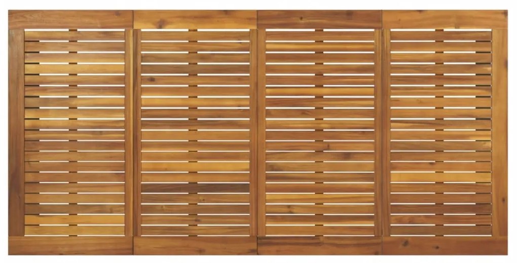 Mesa jardim c/ pernas em forma de U 200x90x75 cm acácia maciça