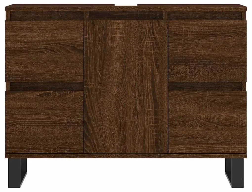 Armário casa banho 80x33x60 cm deriv.madeira carvalho castanho