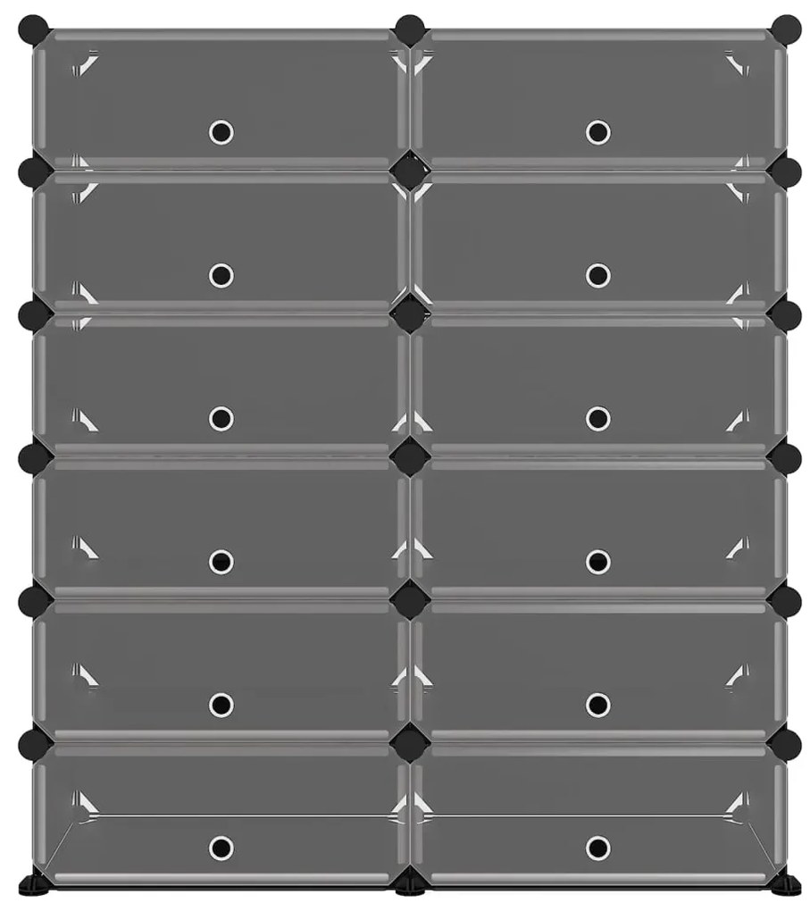 Sapateira 94,5x36,5x106 cm PP preto