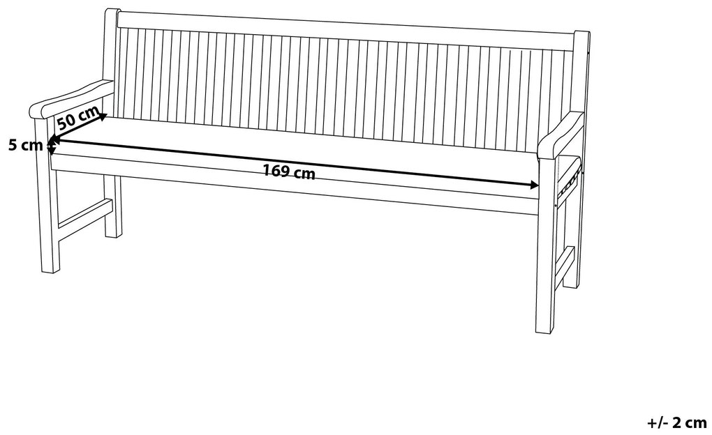 Confortável almofada terracota para banco de jardim 169 x 50 x 5 cm VIVARA  Beliani