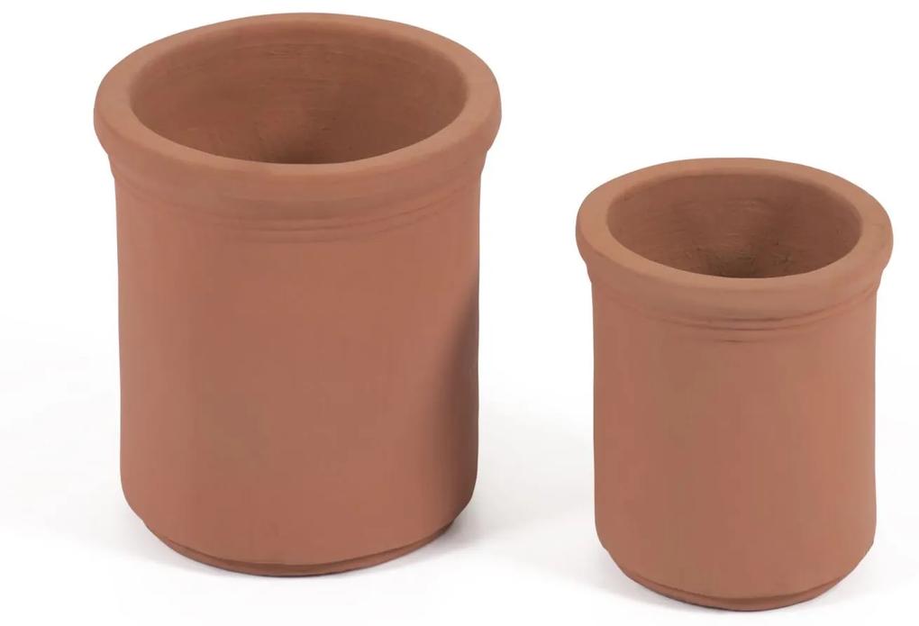 Kave Home - Set Tarcila de 2 vasos de terracota Ø 26 cm / Ø 33 cm