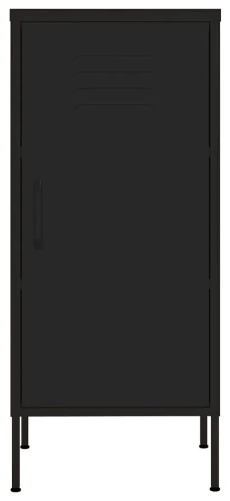 Armário de arrumação aço 42,5x35x101,5 cm preto