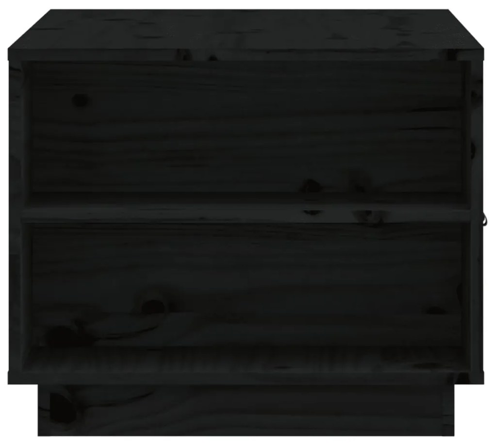 Mesa de centro 100x50x41 cm pinho maciço preto
