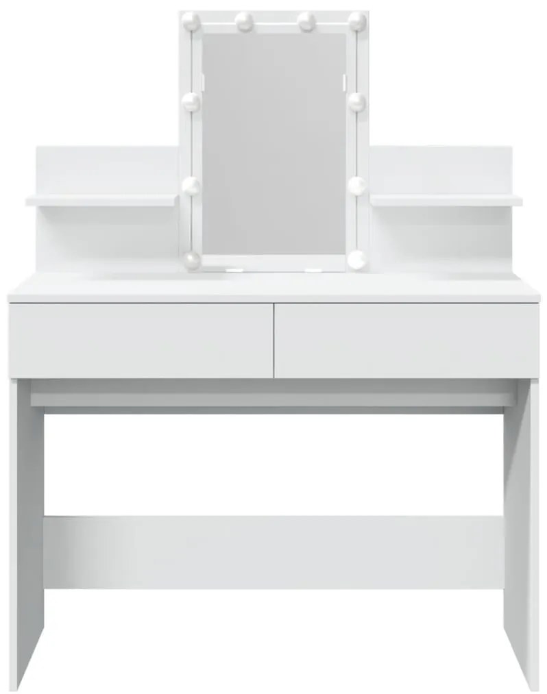 Toucador com LEDs 100x40x130 cm branco