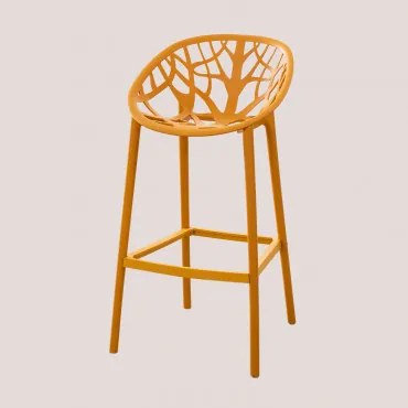 Pack De 2 Bancos Altos Em Polipropileno Ores Mostaza & ↑75 Cm - Sklum