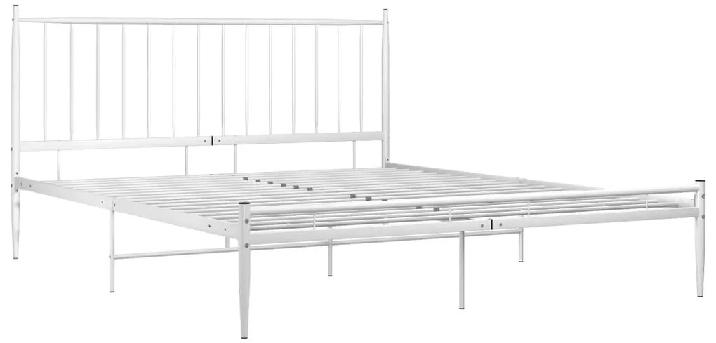 Estrutura de cama 180x200 cm metal branco